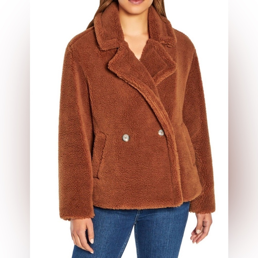 Gap Womens Double Breasted Sherpa Jacket